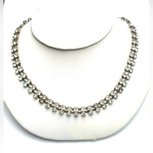 Rhinestone choker necklace - vintage